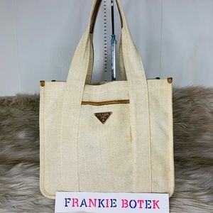 Prada Canapa canvas tote bag